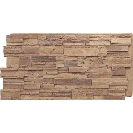 Ekena Millwork Cascade Stacked Stone, StoneWall Faux Stone Siding Panel PNU24X48CAFB